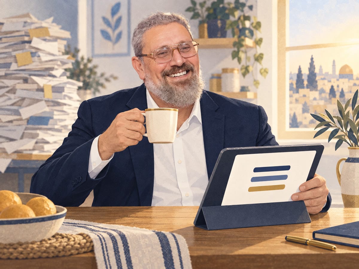 דוח בוקר של שלוש שורות במקום ערימה