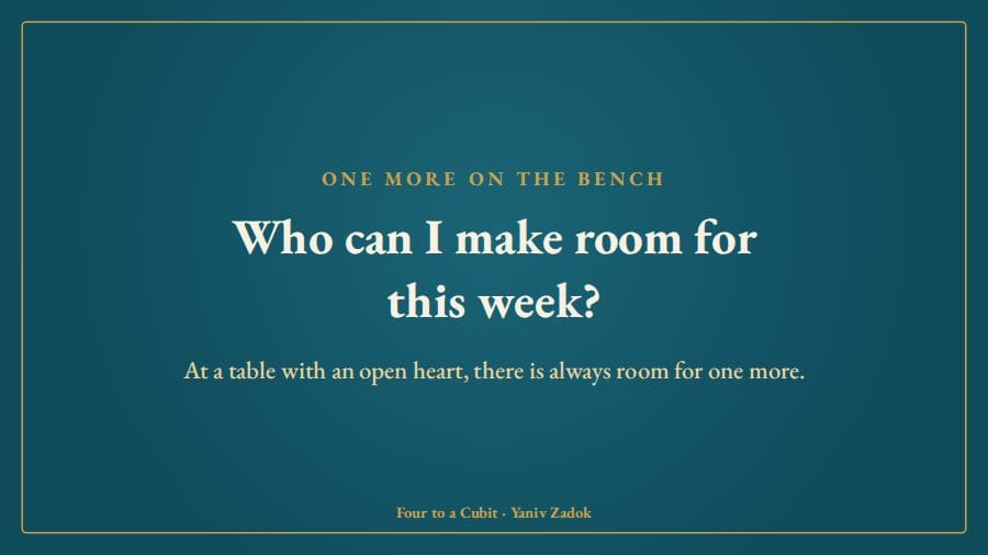 Who can I make room for this week?
