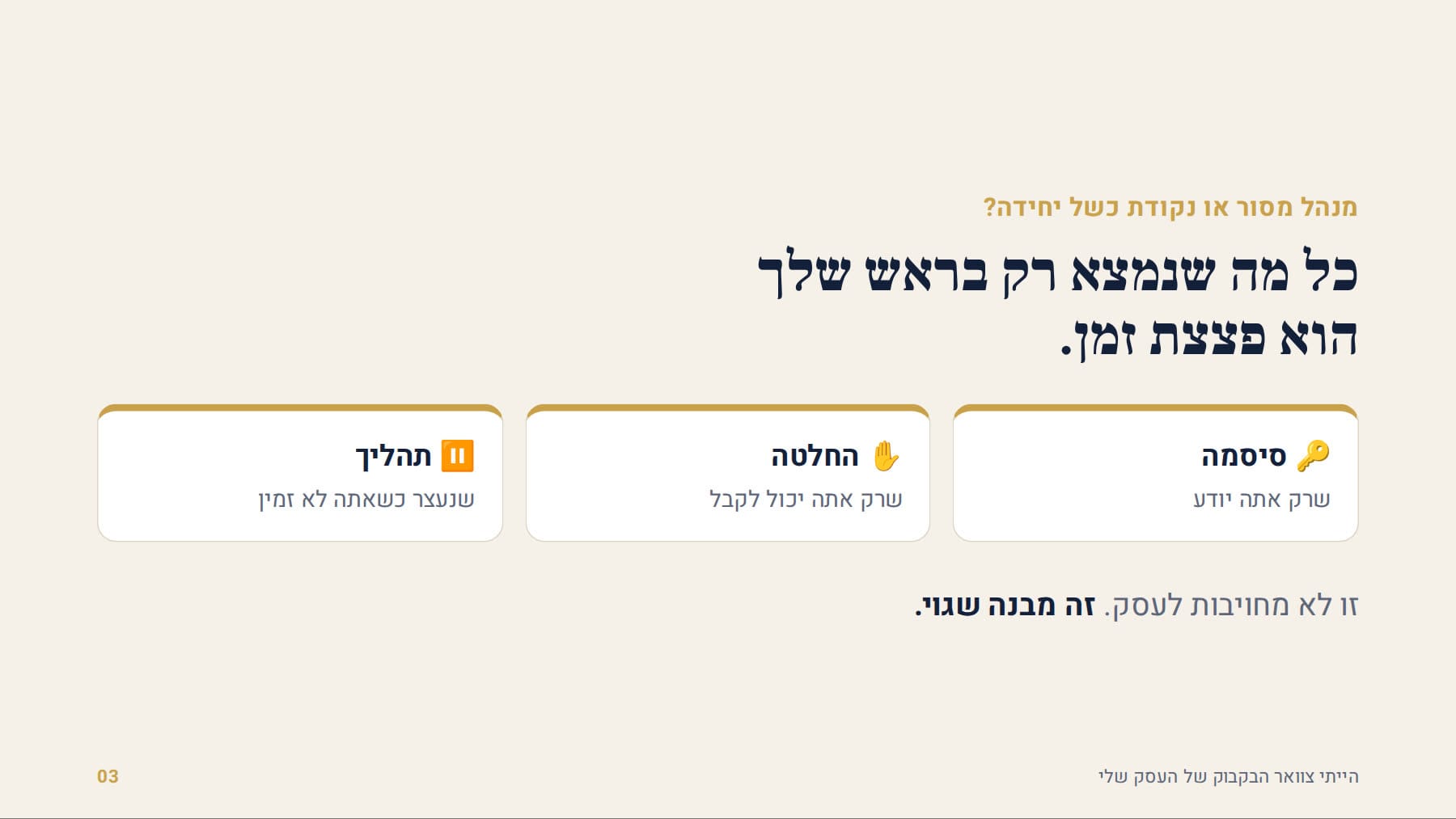 סיסמה, החלטה ותהליך שתלויים רק בך