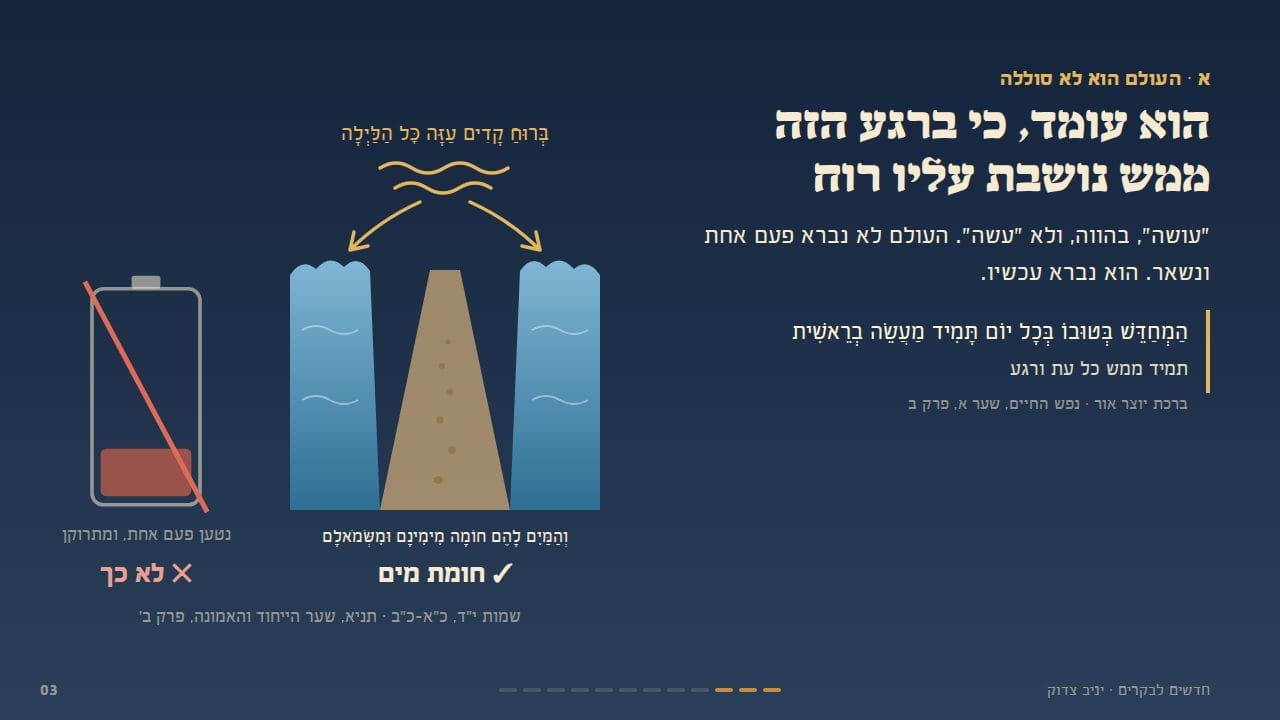 הוא עומד, כי ברגע הזה ממש נושבת עליו רוח