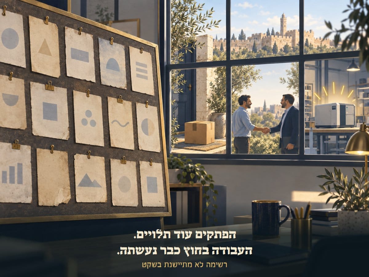 לוח פתקים דהויים, ובחלון רואים שהמשימות כבר בוצעו