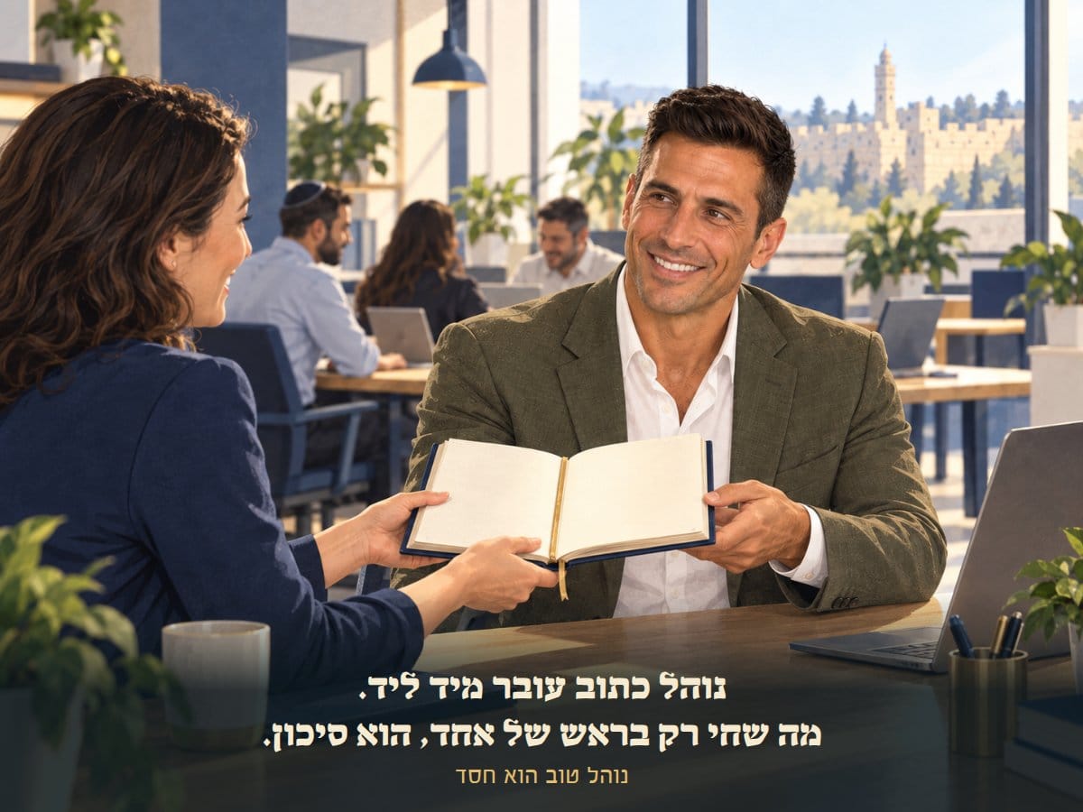 יוסי מוסר מחברת נוהל פתוחה לעמיתה, והידע עובר מיד ליד