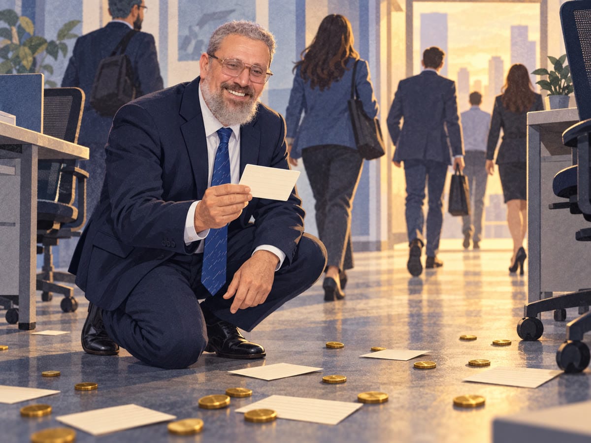 הכסף שכבר מונח על הרצפה