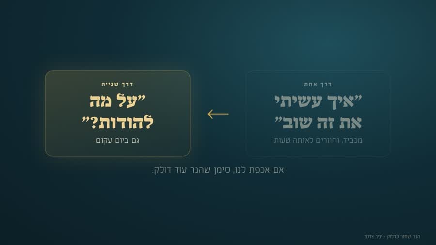 שתי דרכים אחרי נפילה: איך עשיתי את זה שוב, או על מה להודות