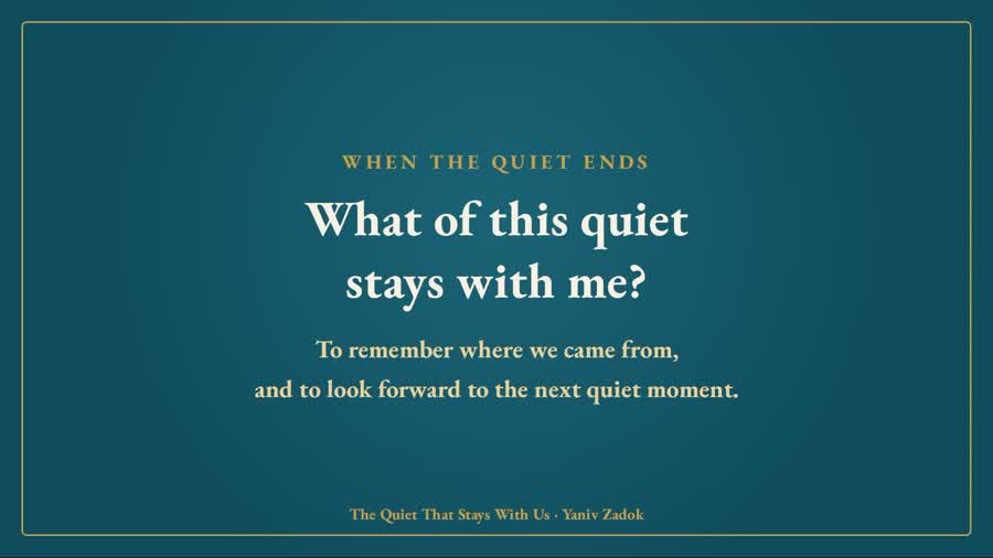 What of this quiet stays with me?