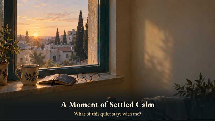 A cup of coffee on a windowsill on a quiet morning: a moment of settled calm