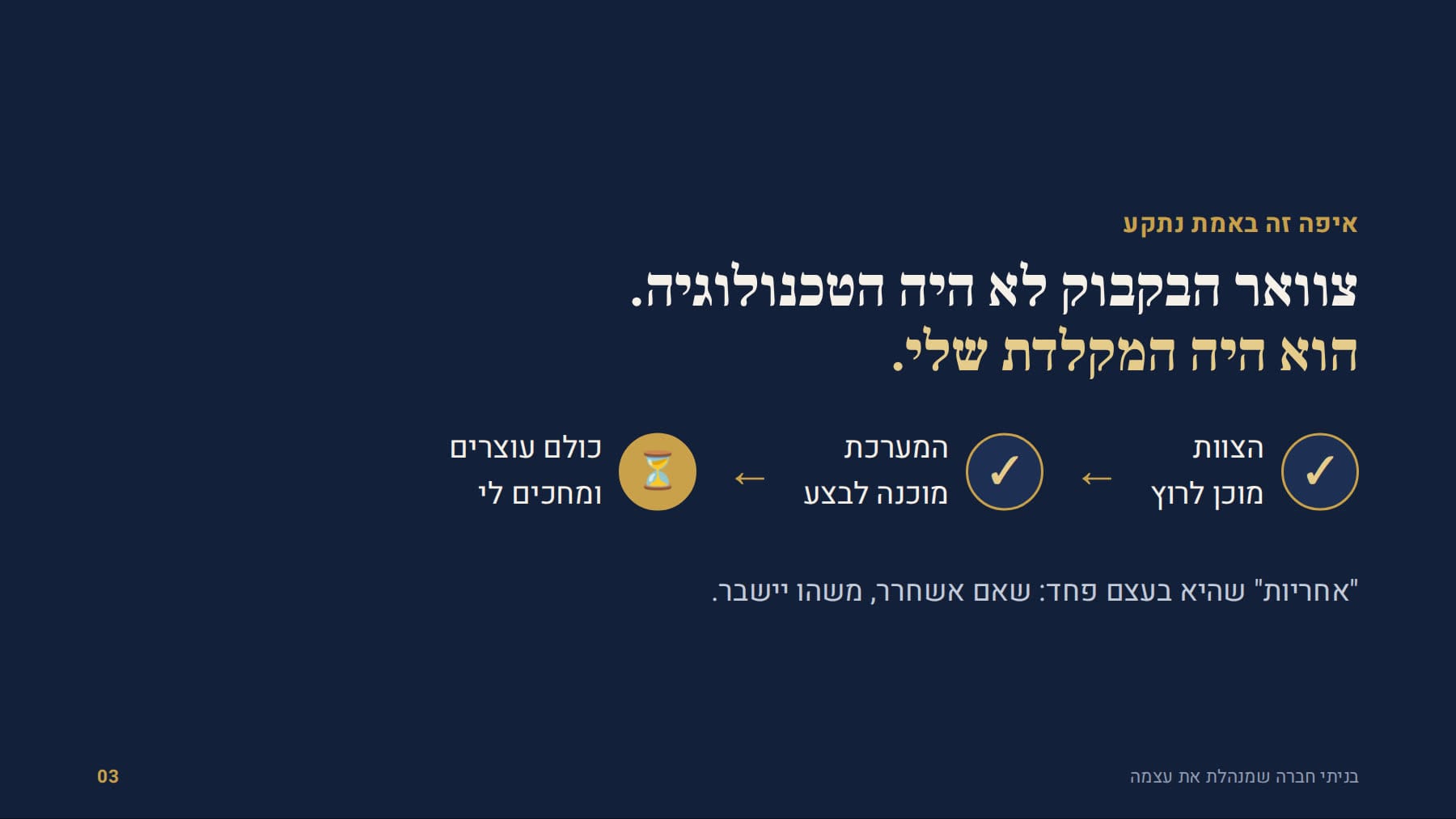 הצוות מוכן, המערכת מוכנה, וכולם מחכים לאישור שלי