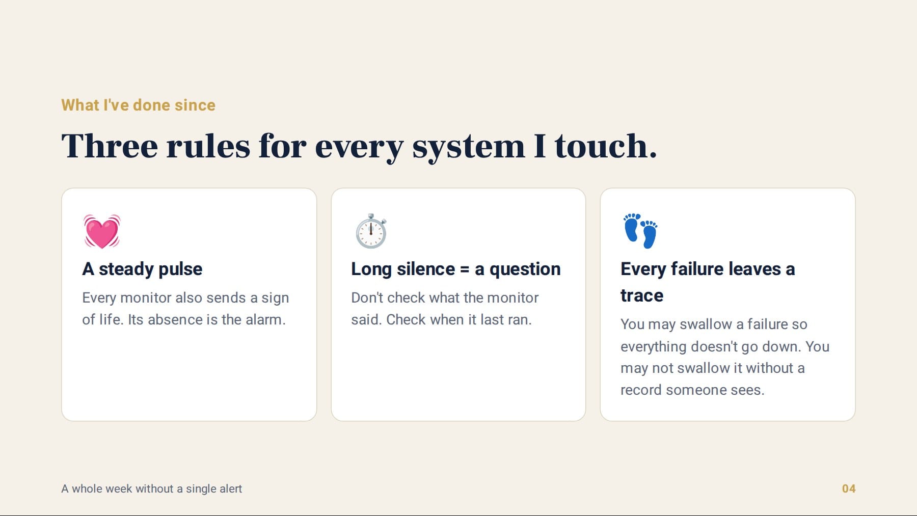 Three rules for every system