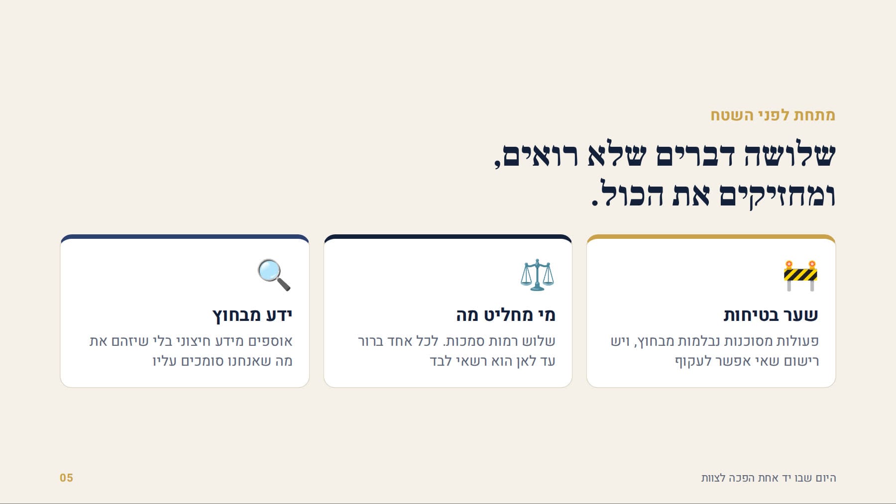 שלושה יסודות שלא רואים