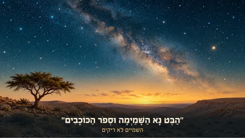 שמיים מלאי כוכבים מעל המדבר: הבט נא השמימה וספור הכוכבים