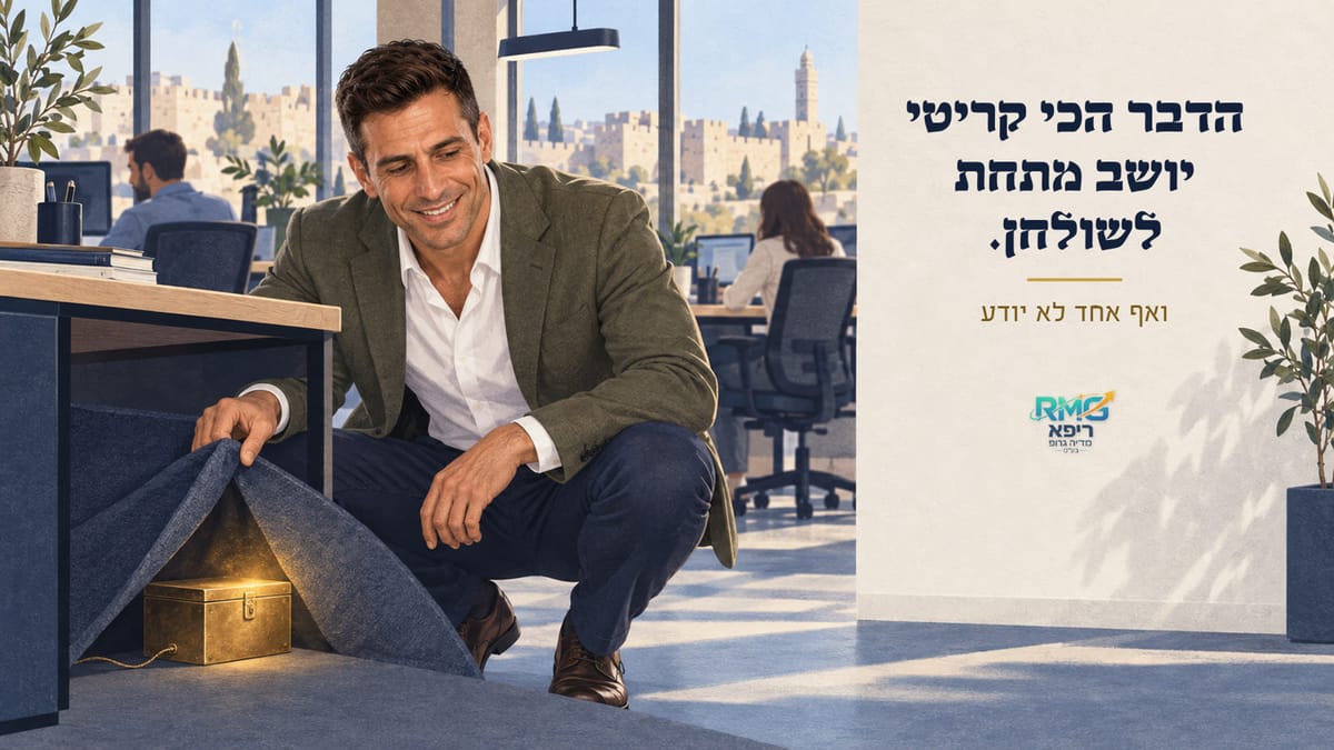 הדבר הכי קריטי בעסק יושב מתחת לשולחן. ואף אחד לא יודע.