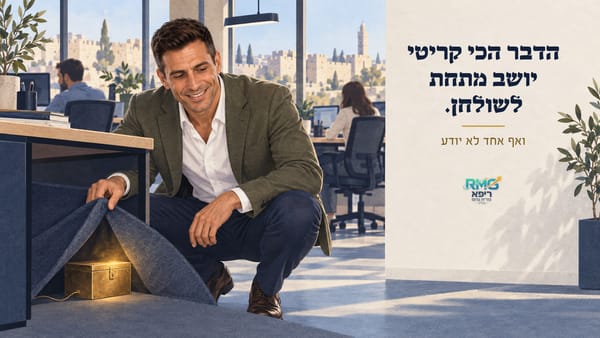 הדבר הכי קריטי בעסק יושב מתחת לשולחן. ואף אחד לא יודע.