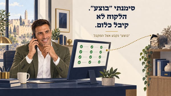 סימנתי "בוצע" על משימה, והלקוח לא קיבל כלום